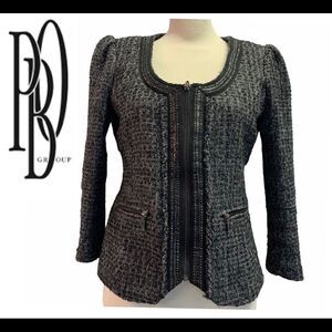 𝅺PHILOSOPHY blues original black gray tweed blazer jacket